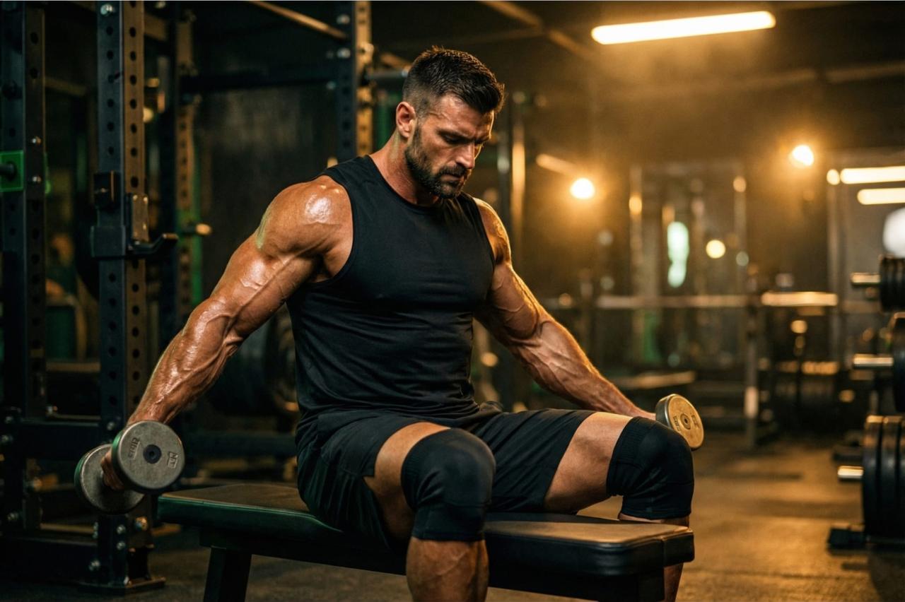 Atleta recuperando después de entrenar fuerza en Alphafit Gym Massanassa